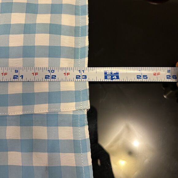 J. Peterman Women's 1950s Blouse Blue White Gingham‎ Size 18 NWOT - Picture 7 of 7